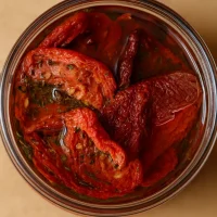 Getrocknete Tomaten mit Öl